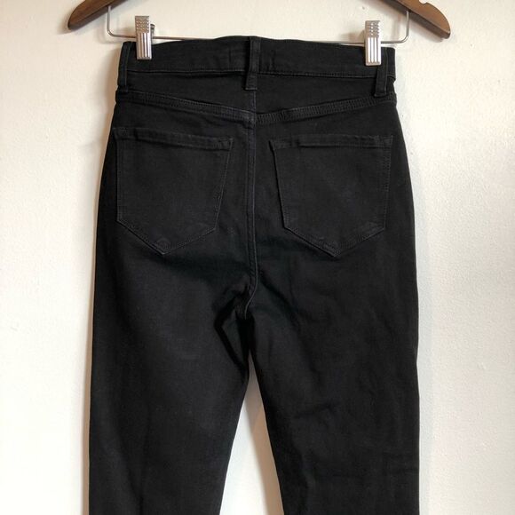 Fashion Nova Distressed High Waist Skinny Leg Jeggings Denim Jeans Black - Picture 8 of 12